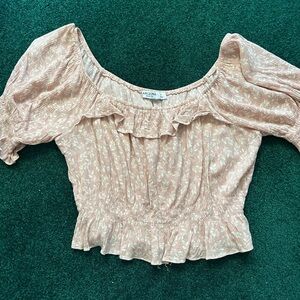 Arizona Jean Company Women's Blush Floral Blouse